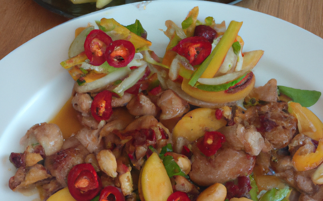 Bouchées de porc Thaï aux noix et aux fruits secs