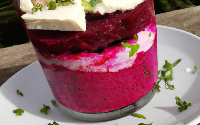 Verrine de betterave au chèvre