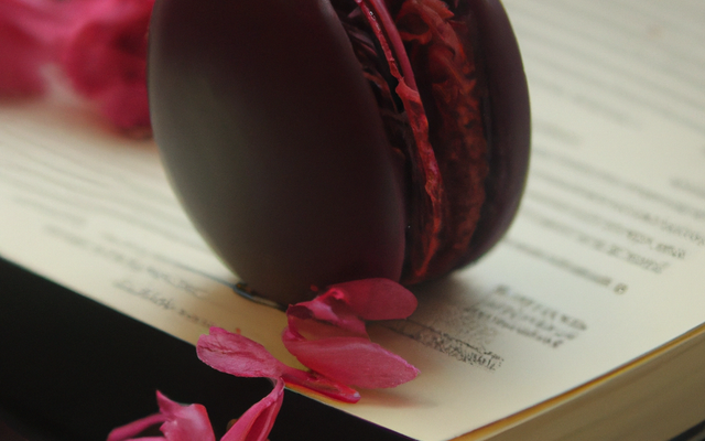 Macaron 'hibiscus, kewra, tonka'