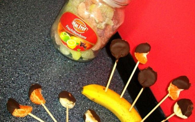 Sucettes aux fruits chocolatée