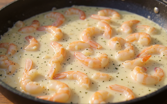 Crevettes à la crème classiques