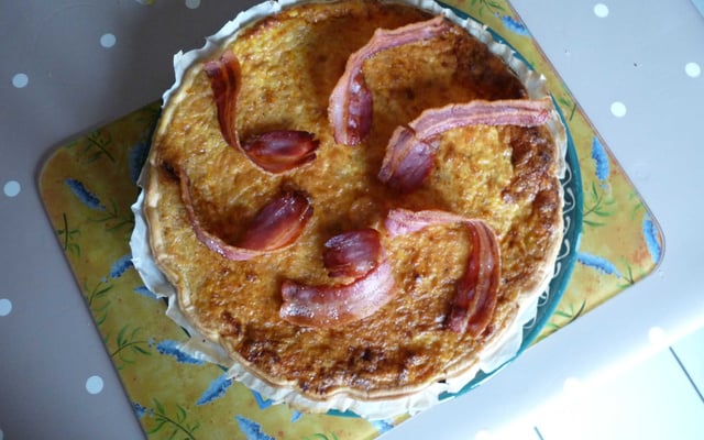 Tarte à la courge butternut et au Roquefort