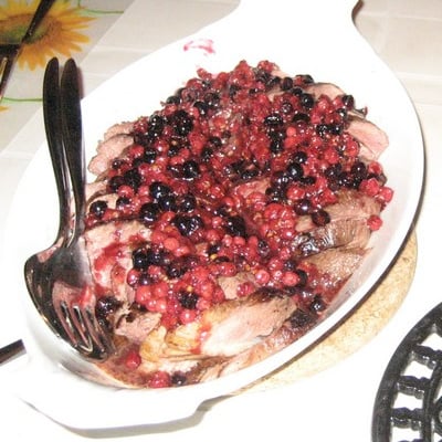 Magret de canard au cassis