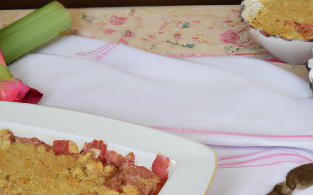 Crumble à la rhubarbe: la recette de nos grands-mères