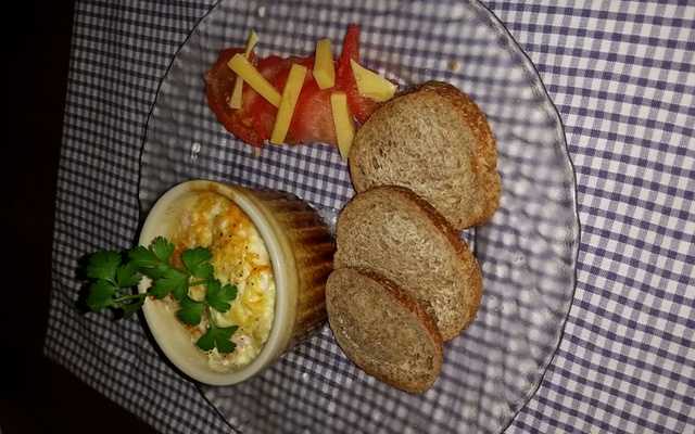 Œuf cocotte au jambon