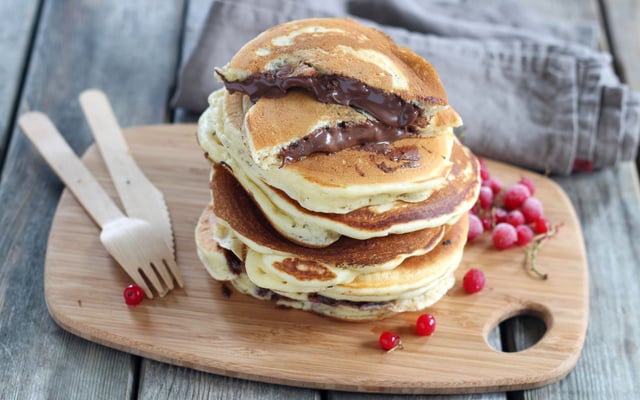 Pancakes fourrés au Nutella