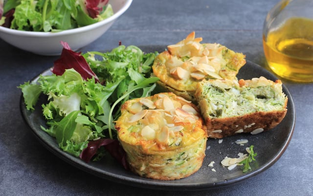 Petits flans aux courgettes et à la menthe