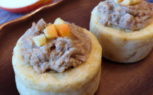 Petites bouchées de rillettes sur pommes fondantes