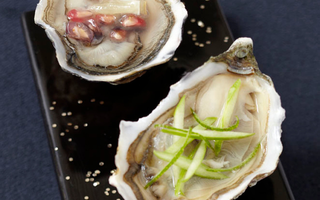 Duo coloré d'huîtres Arcachon Cap-Ferret