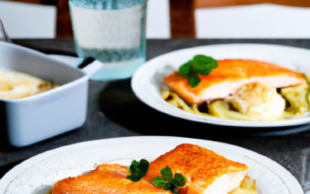 Duo cabillaud et saumon facon gratin