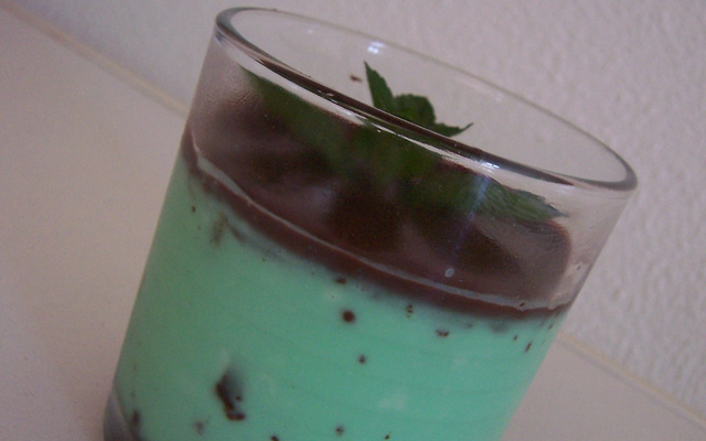 Panna cotta menthe-chocolat