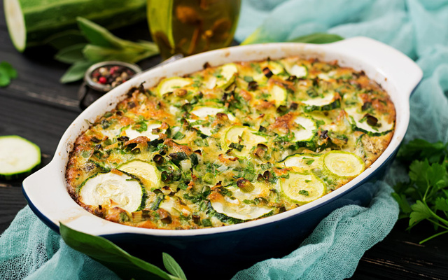 Gratin de courgettes léger au cottage cheese