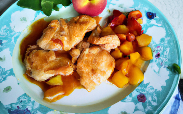 Poulet aux Pêches: une recette simple et sucrée