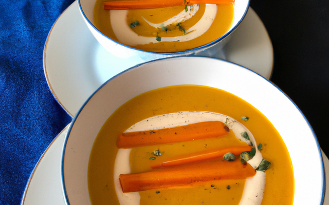 Velouté de carottes à la crème fraîche