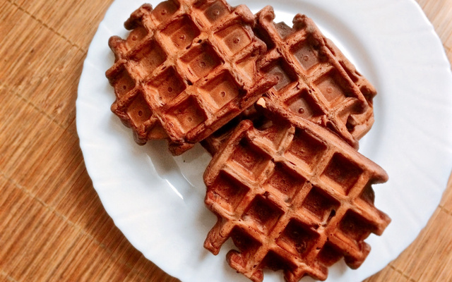 Gaufres vegan et fitness au chocolat