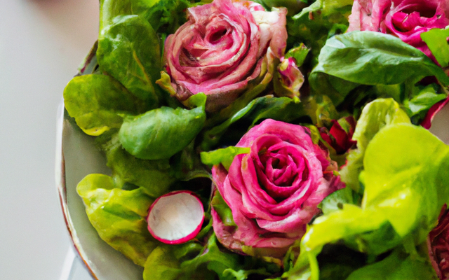 Salade rose et verte