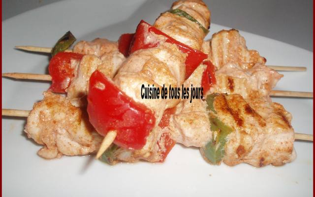 Tandoori : brochettes de poulet à l'indienne