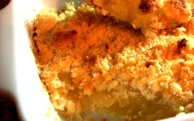 Crumble aux pommes et au miel