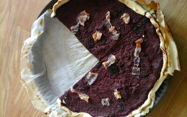 Tarte aux carottes violettes