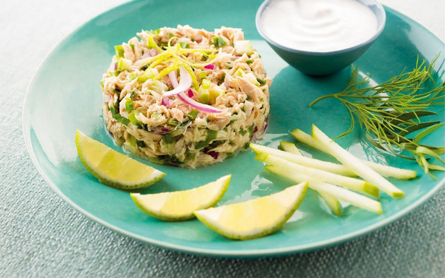 Tartare de maquereau et sa crème de coco