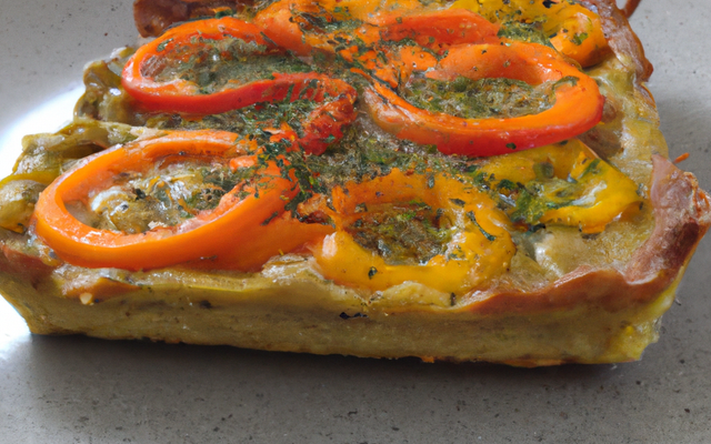 Tarte aux poivrons végétarienne