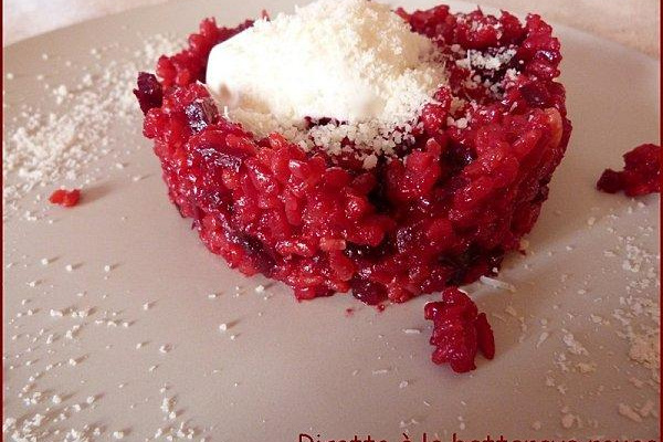 Risotto à la betterave rouge