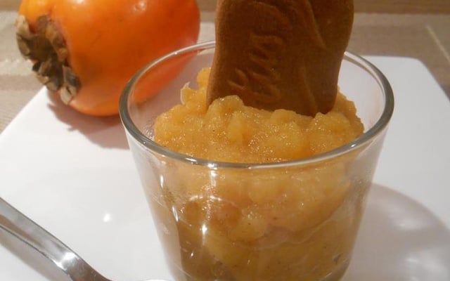 Compote originale à la pomme et kaki