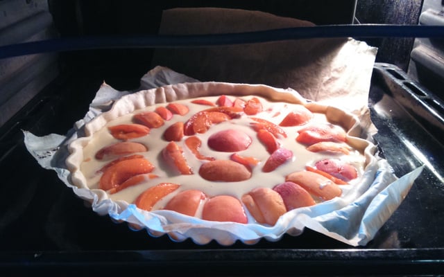 Tarte abricots et fromage blanc