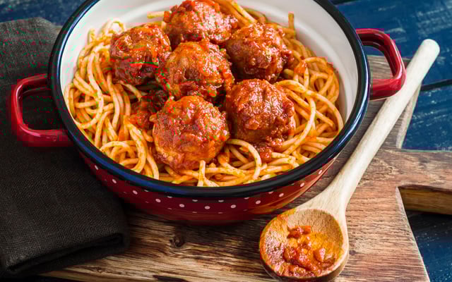 Spaghettis aux boulettes de viande