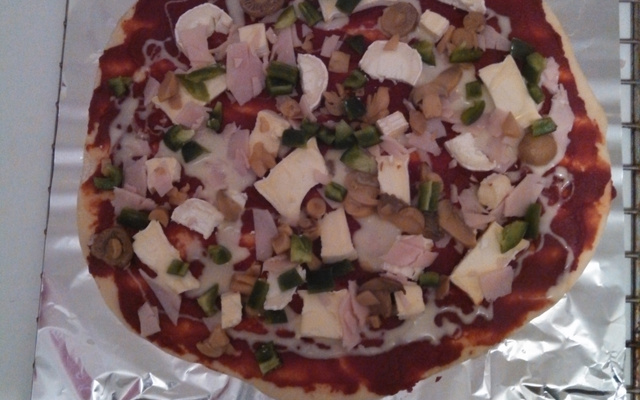 Pizza fromage/poivron/champignon