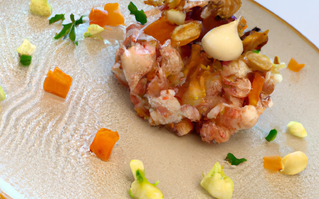Tartare de langoustines, noisettes et granny smith