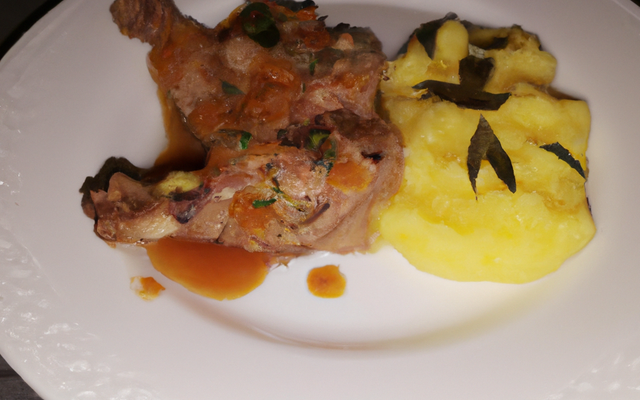 Lapin à la polenta