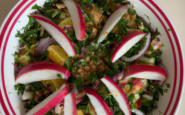 Salade tunisienne et sa vinaigrette