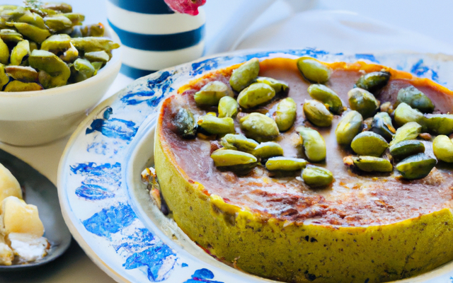 Flan de pommes de terre aux pistaches