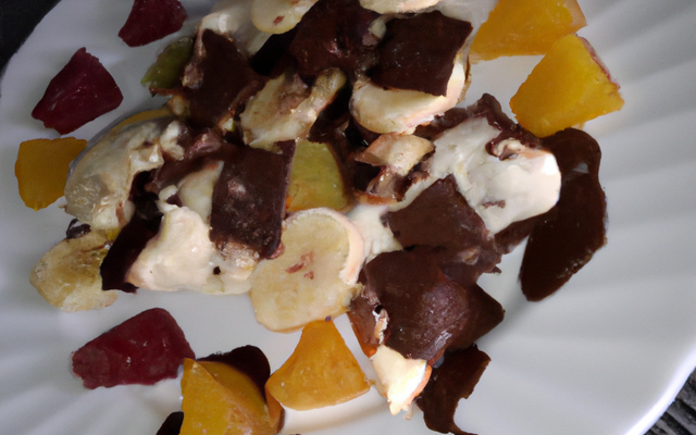 Fruits glacés au chocolat blanc
