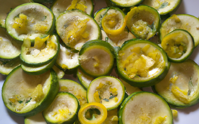 Courgettes citronnées