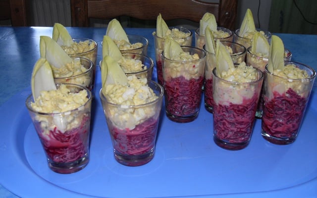 verrine apéro à la betterave