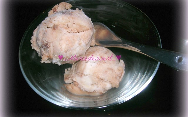 Sorbet marbré banane nutella