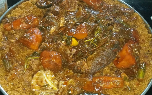Tiebou  Dieune (riz au poisson) du Sénégal.