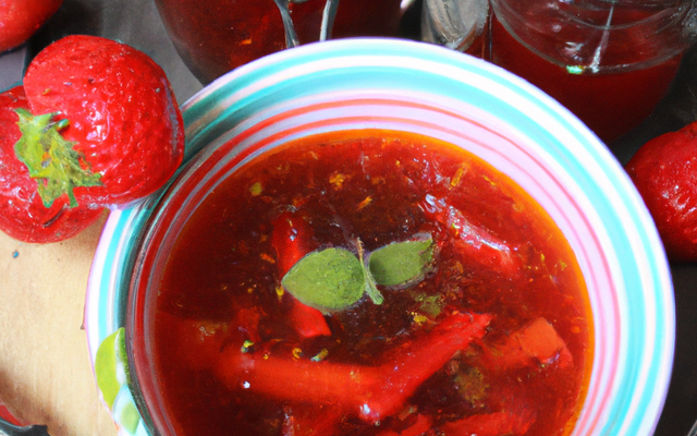 Compotée aux poivrons et aux fraises