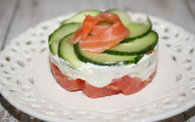 Fraîcheur de saumon au chèvre