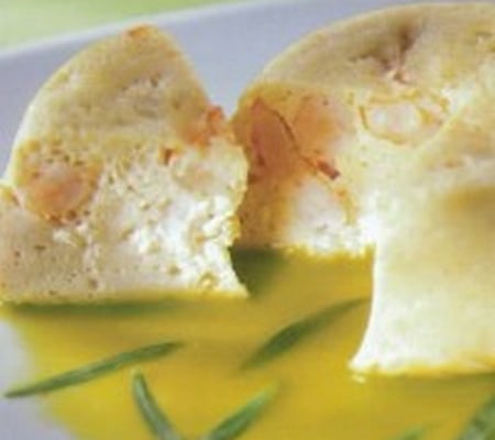 Charlotte de crevettes et son coulis d'estragon