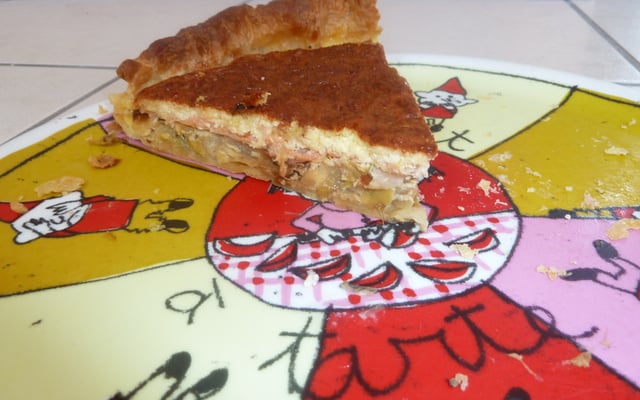 Tarte saumon poireaux