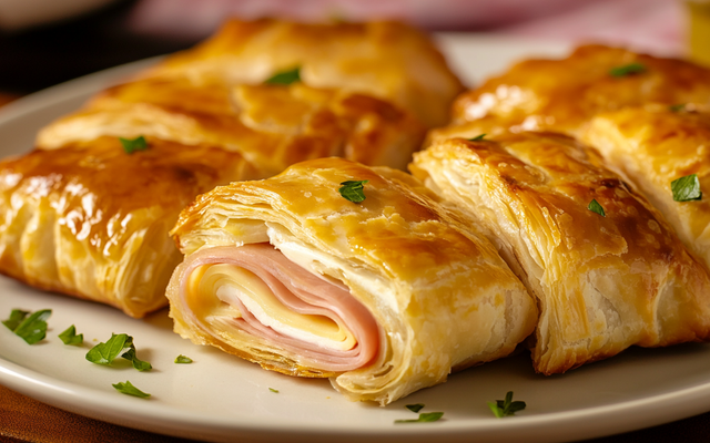 Chausson feuilleté au jambon