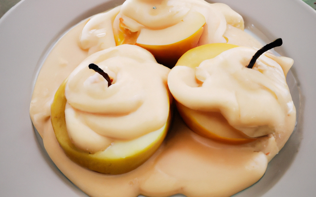 Pommes fourrées à la crême d'Amaretto