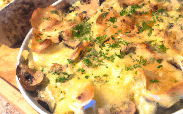 Gratin de pommes de terre et de champignons