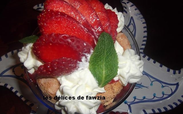 Verrines au coulis de fraises et mascarpone
