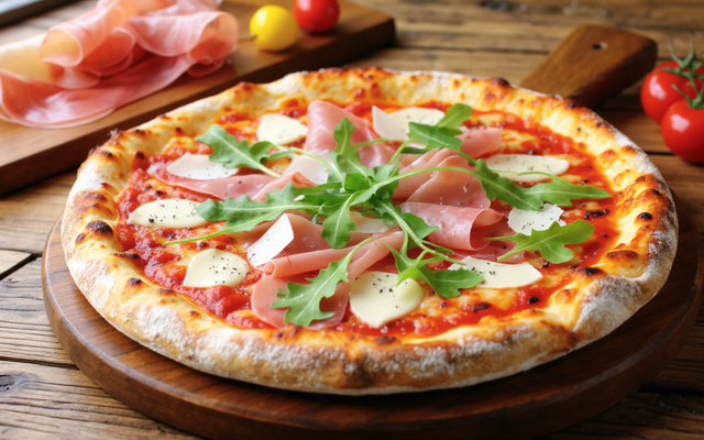 Pizza au jambon de Parme et roquette