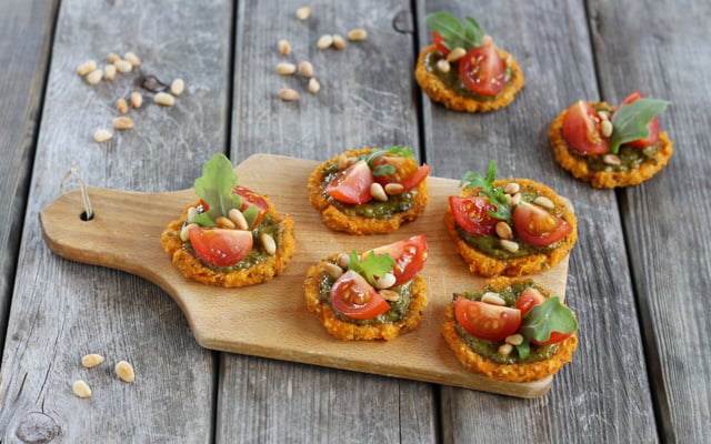 Mini-pizza sans gluten à la patate douce