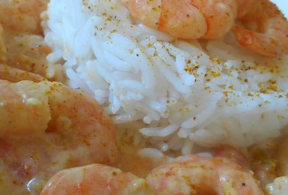 Crevettes lait de coco & tomate